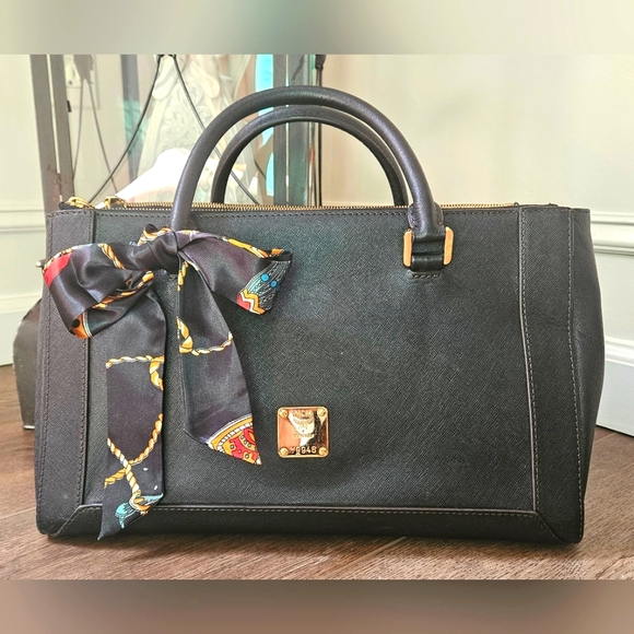 MCM EUC Leather Double Zip Tote